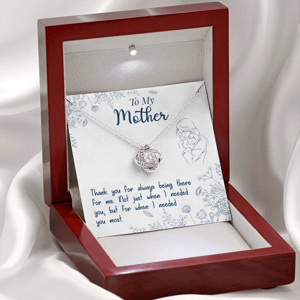 To My Mother | Thank You For Always Being There |  Love Knot Necklace