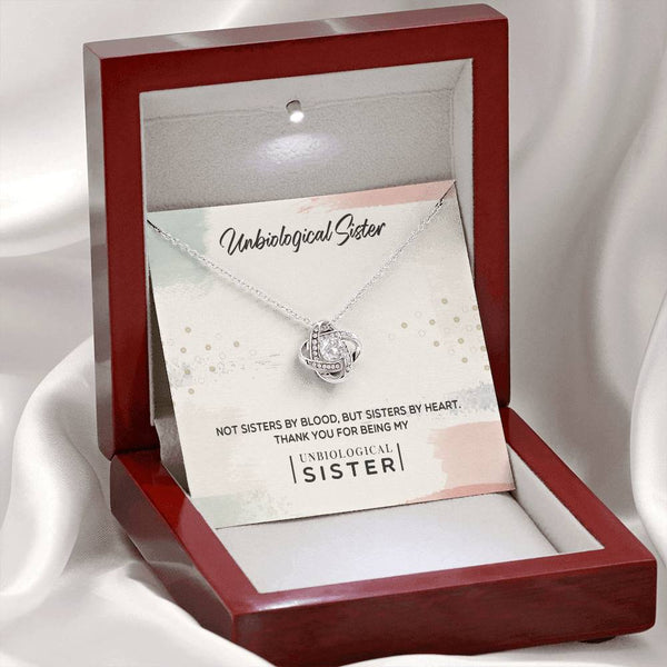 To My Unbiological Sister | Sisters By Heart | Love Knot Necklace