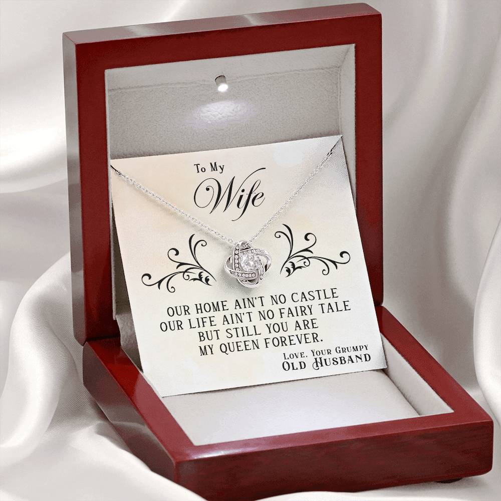 To My Wife | From Grumpy Old Husband | Love Knot Necklace