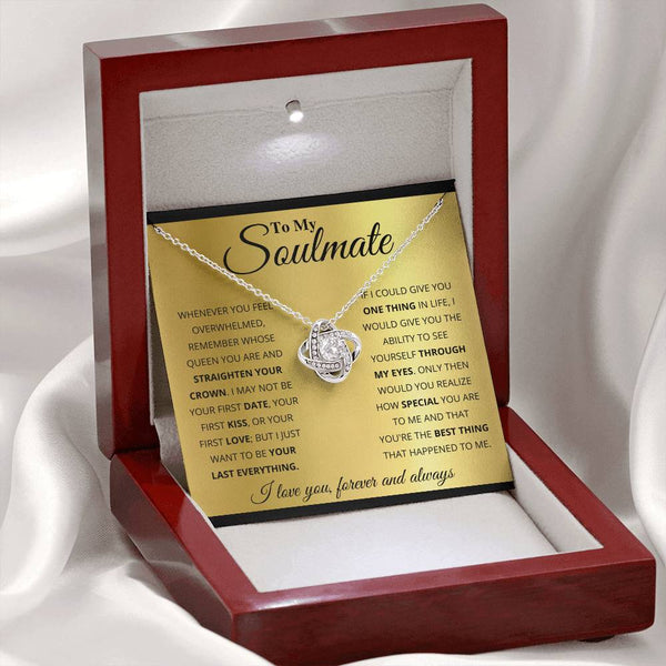 To My Soulmate | I Love You Forever And Always | Love Knot Necklace