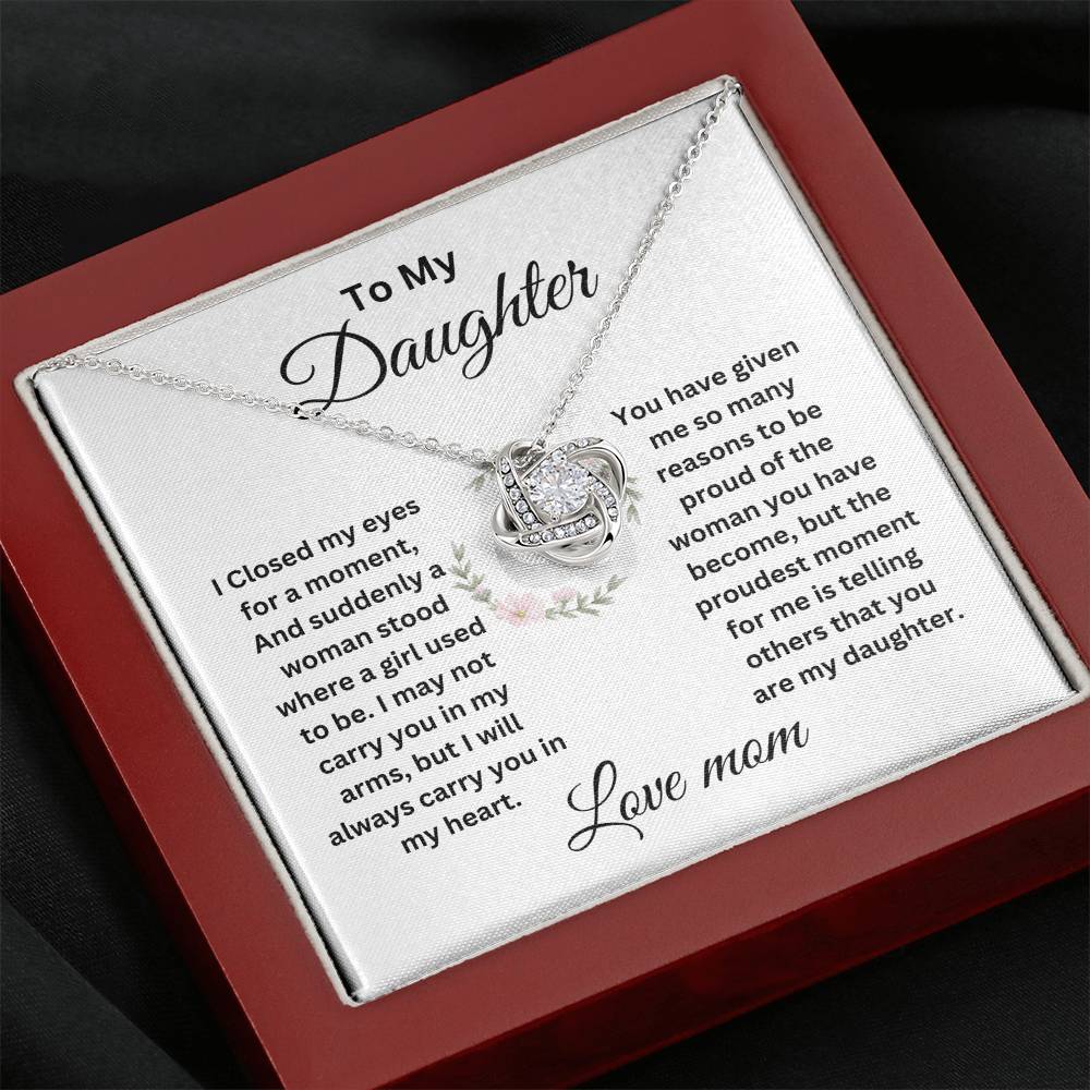 To My Daughter | Love Knot Neclace