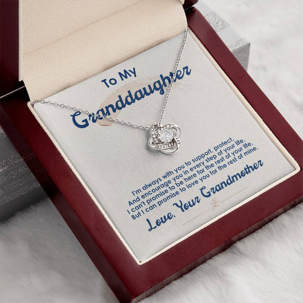 To My Granddaughter | Love Your Grandmother | Love Knot Necklace