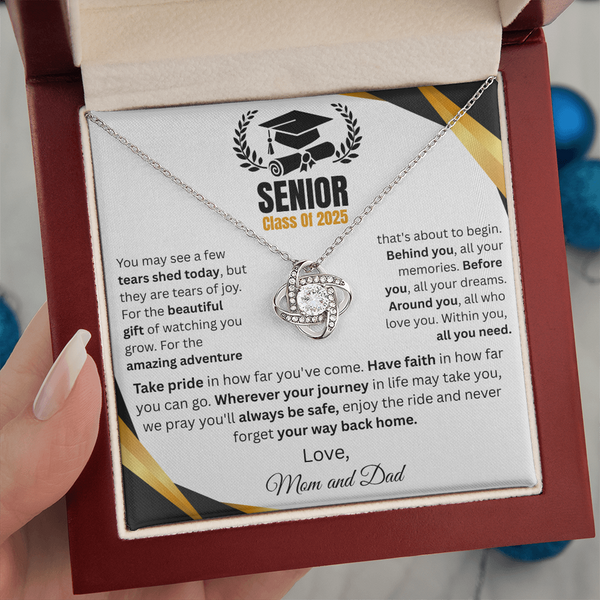 Gift For Graduation | "Take Pride In How Far You've Come" | Love Knot Necklace