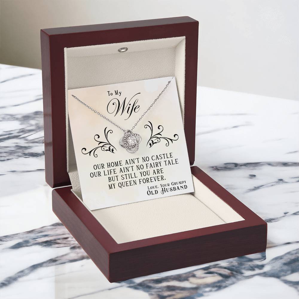 To My Wife | From Grumpy Old Husband | Love Knot Necklace