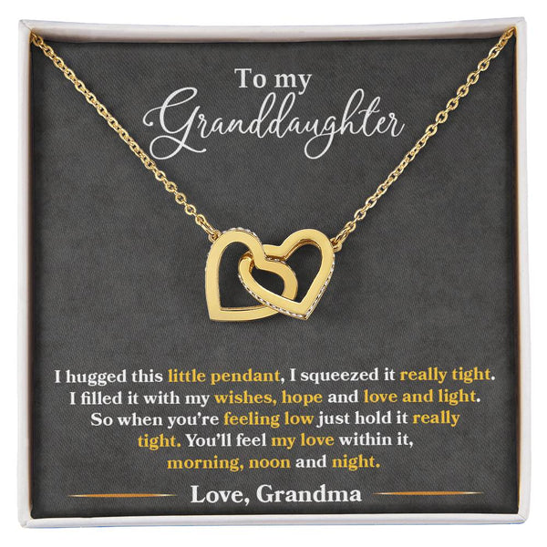 To My Granddaughter | Love Grandma | Interlocking Hearts