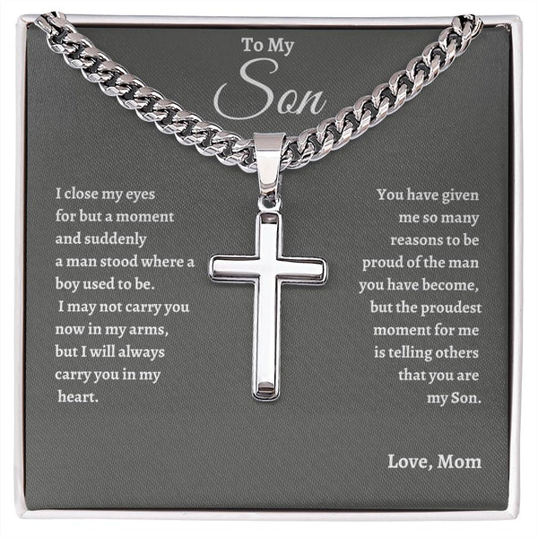 To My Son | Proudest Moments | Cuban Link Cross - G