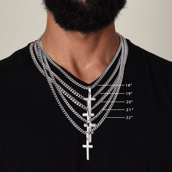 To My Son | Never Forget | Chain With Artisan Cross