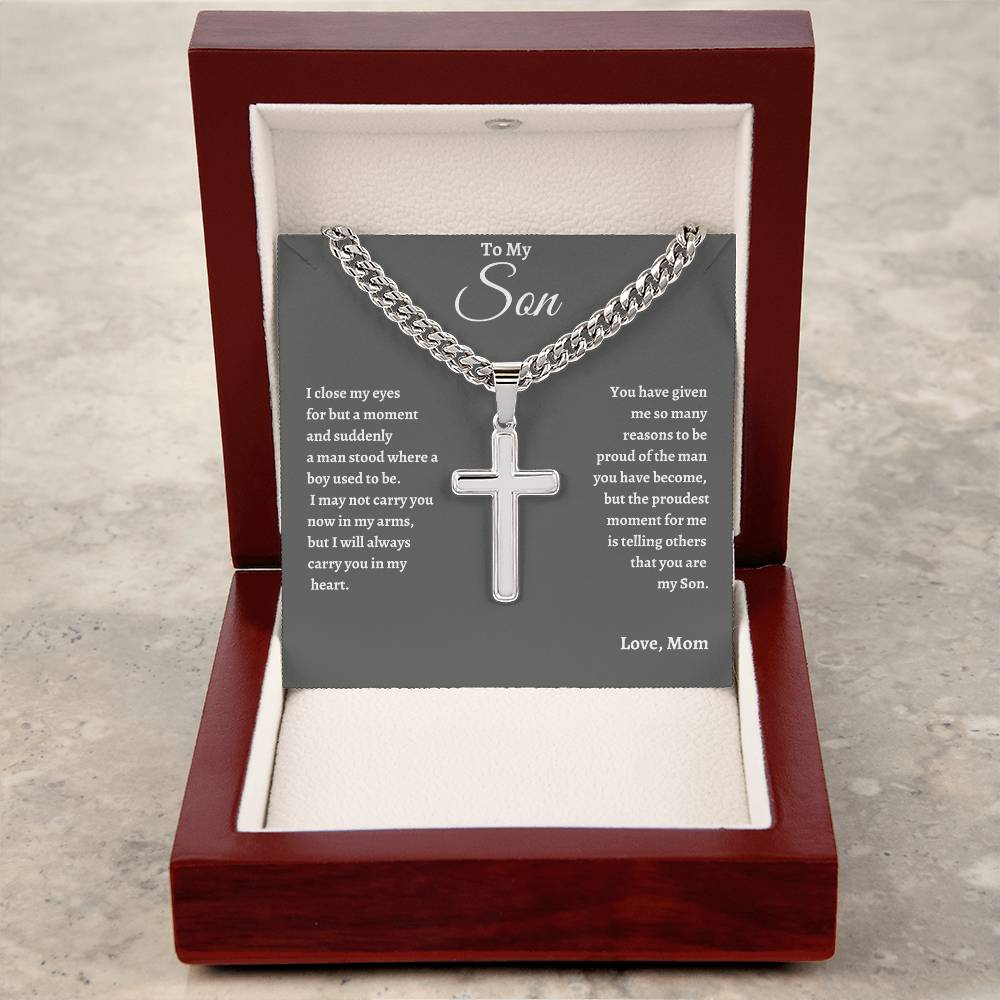 To My Son | Proudest Moments | Cuban Link Cross - G