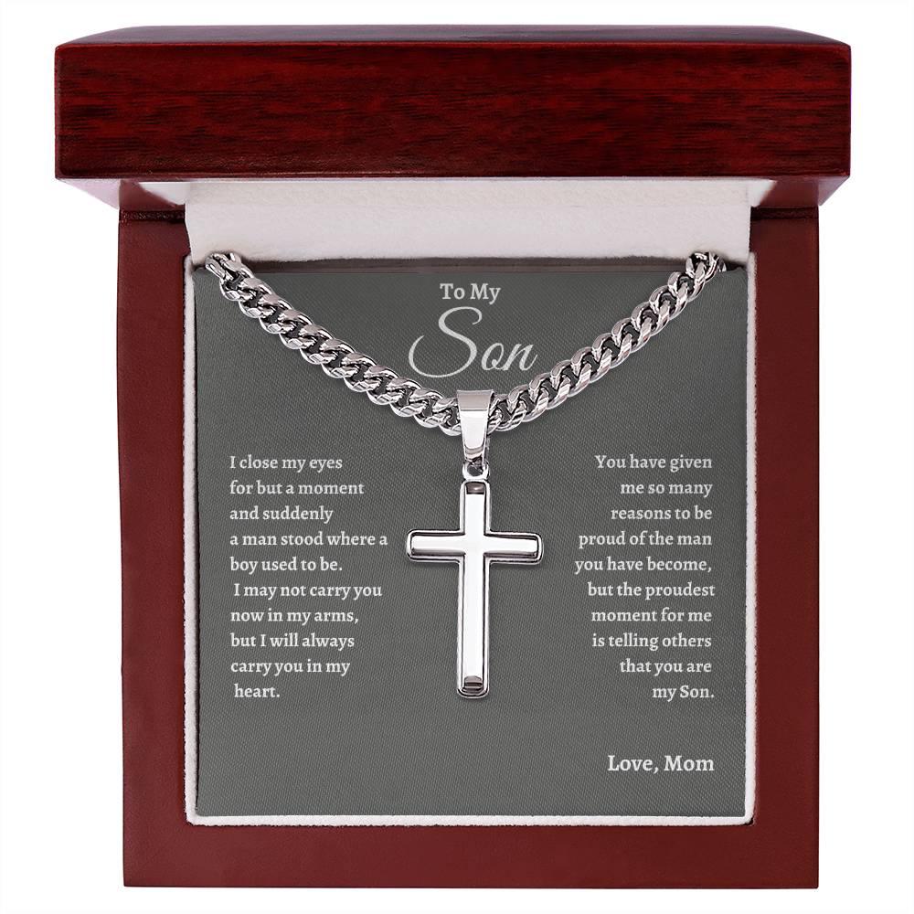 To My Son | Proudest Moments | Cuban Link Cross - G