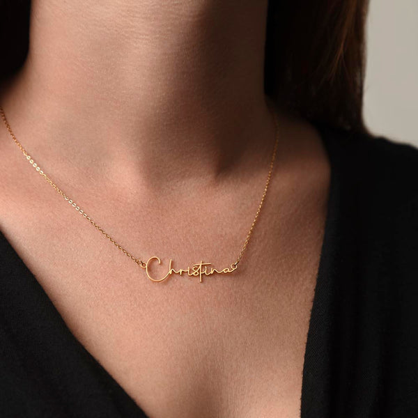 Badass Daughter Name necklace - Wht.