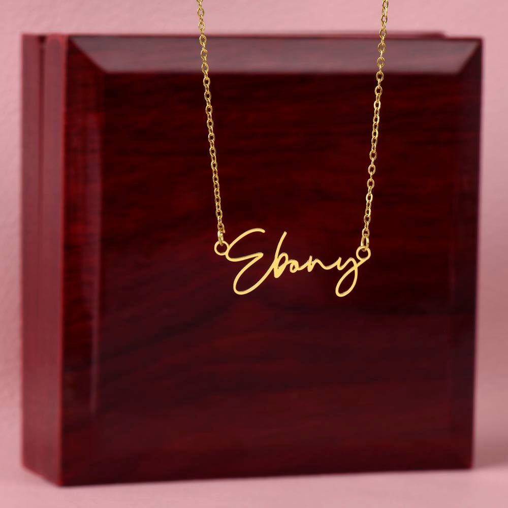 Badass Daughter Name necklace - Blk.