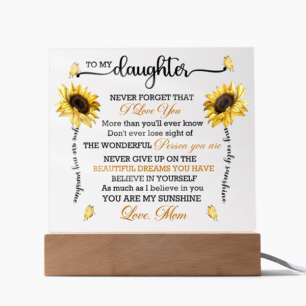 To My Daughter | Believe In Yourself | Acrylic Plaque