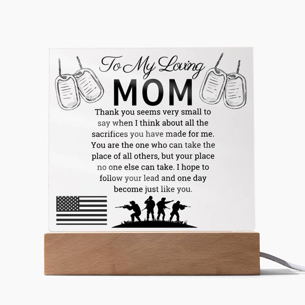 To My Loving Mom | Square Acrylic Plaque