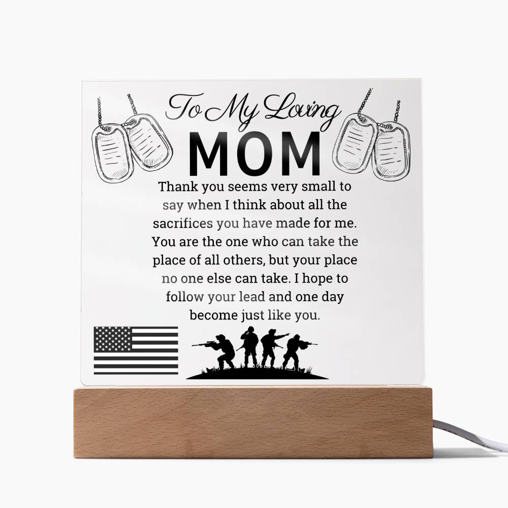 To My Loving Mom | Square Acrylic Plaque