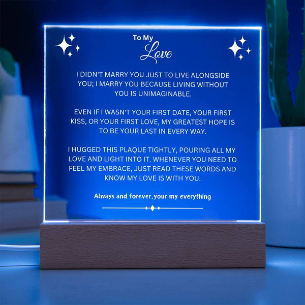Eternal Love Multicolor LED Acrylic Plaque