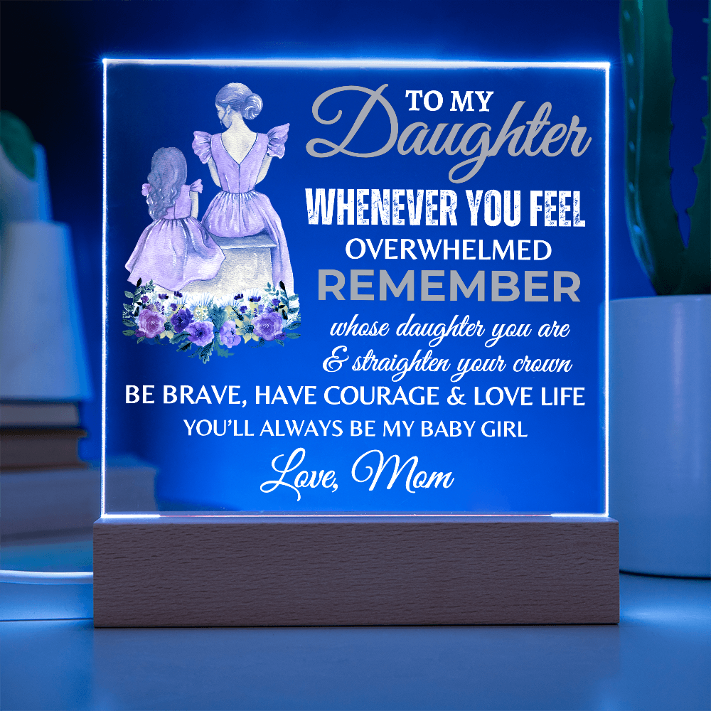 To My Daughter | Graduation Gift | Acrylic Square  Plaque