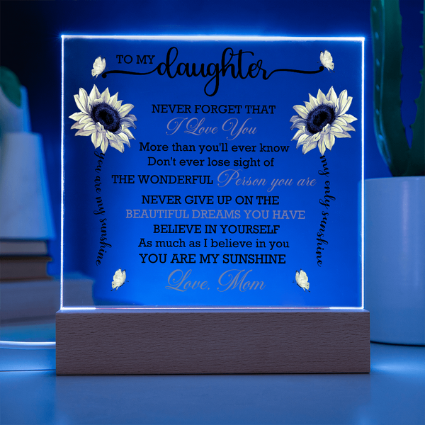 To My Daughter | Believe In Yourself | Acrylic Plaque