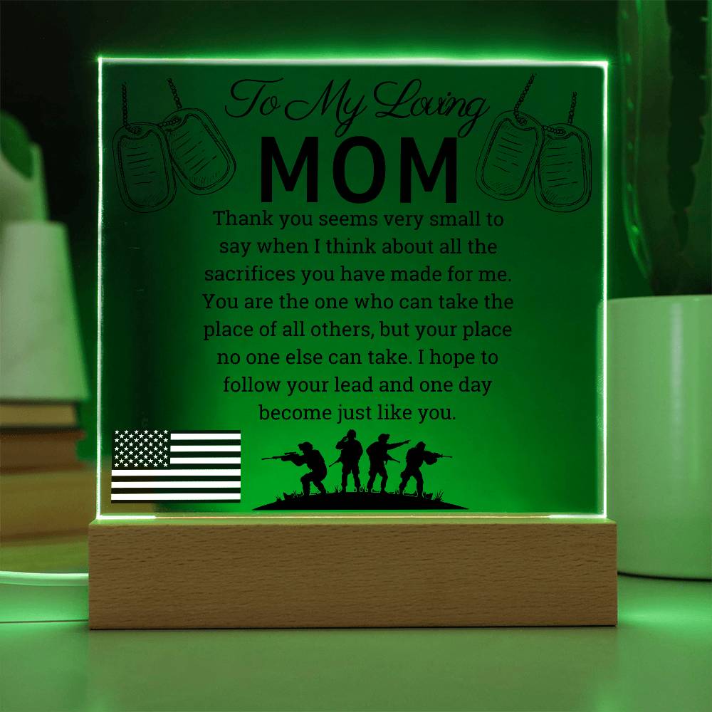 To My Loving Mom | Square Acrylic Plaque