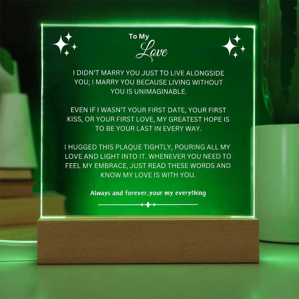 Eternal Love Multicolor LED Acrylic Plaque