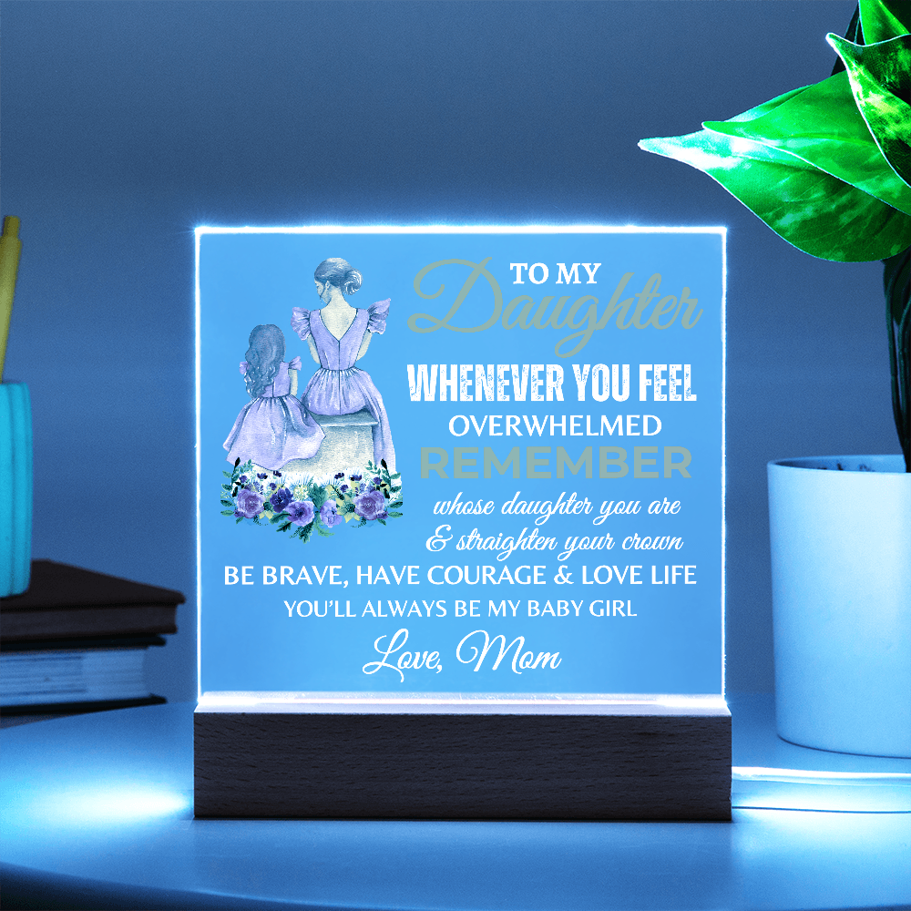 To My Daughter | Graduation Gift | Acrylic Square  Plaque