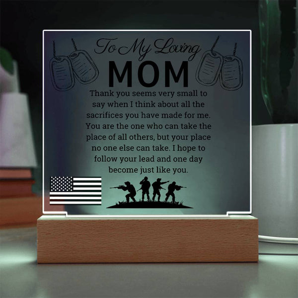 To My Loving Mom | Square Acrylic Plaque