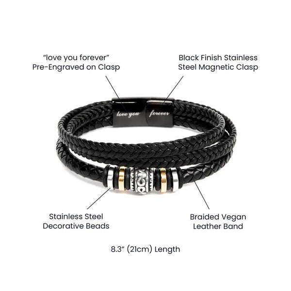 To My Man | I Love You Forever| Men's "Love You Forever" Bracelet