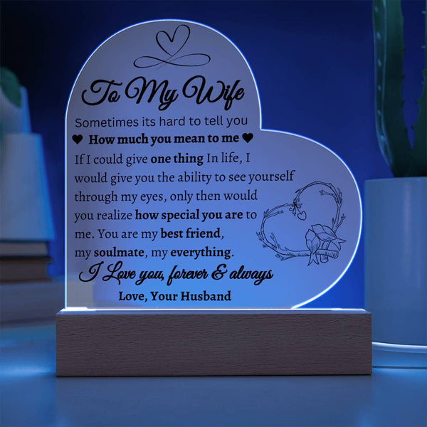 To My Wife | One Thing In Life | Acrylic Plaque