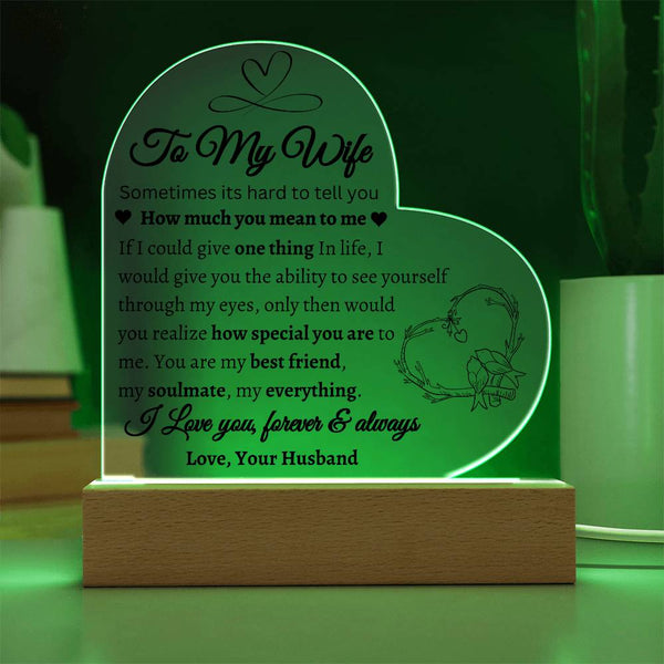 To My Wife | One Thing In Life | Acrylic Plaque