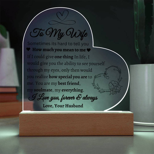 To My Wife | One Thing In Life | Acrylic Plaque