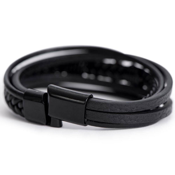 Thank You Dad | The Righteous Man | Men's Cross Leather Bracelet