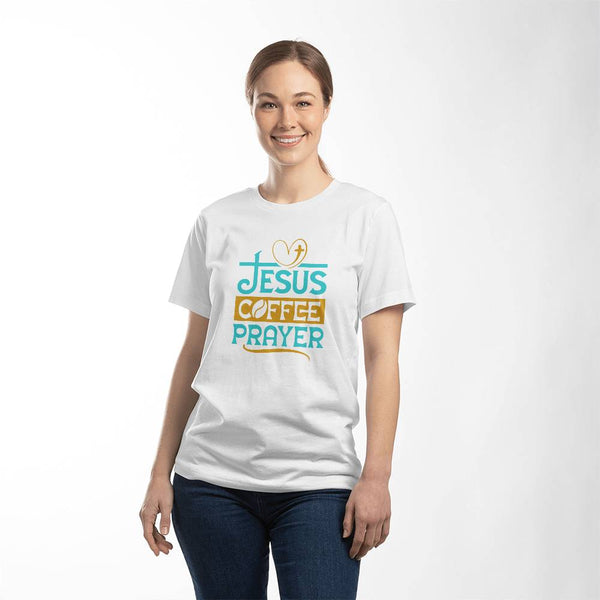 Premium T-Shirt- Jesus Coffee And Prayer
