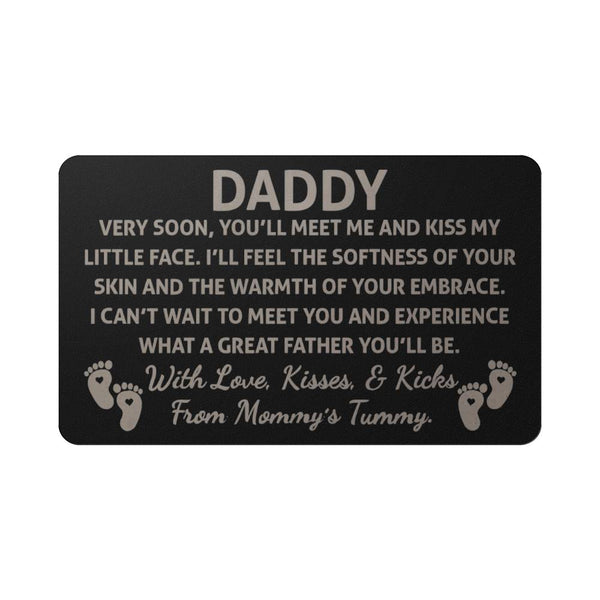 Daddy From Mommy Tummy | Engraved Wallet Card