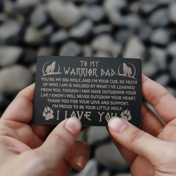 My Warrior Dad | Engraved Wallet Card