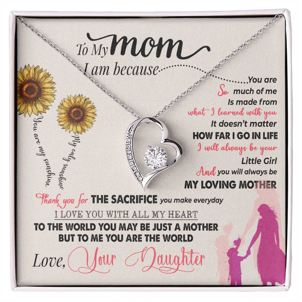 To My Mom | Love Your Daughter | Forever Love Necklace