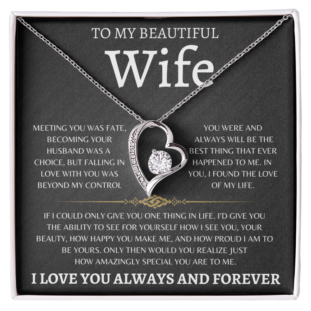 To My Beautiful Wife  | Forever Love Necklace