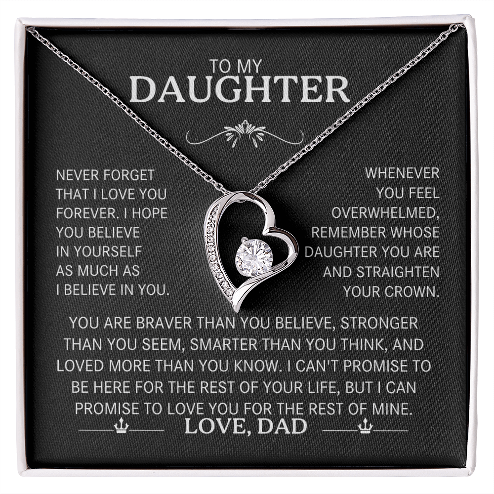 To My Daughter |  The "Straighten Your Crown | Forever Love Necklace