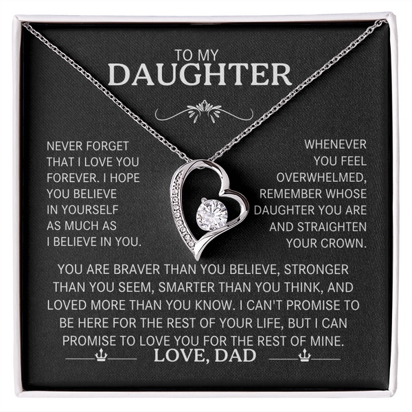 To My Daughter |  The "Straighten Your Crown | Forever Love Necklace