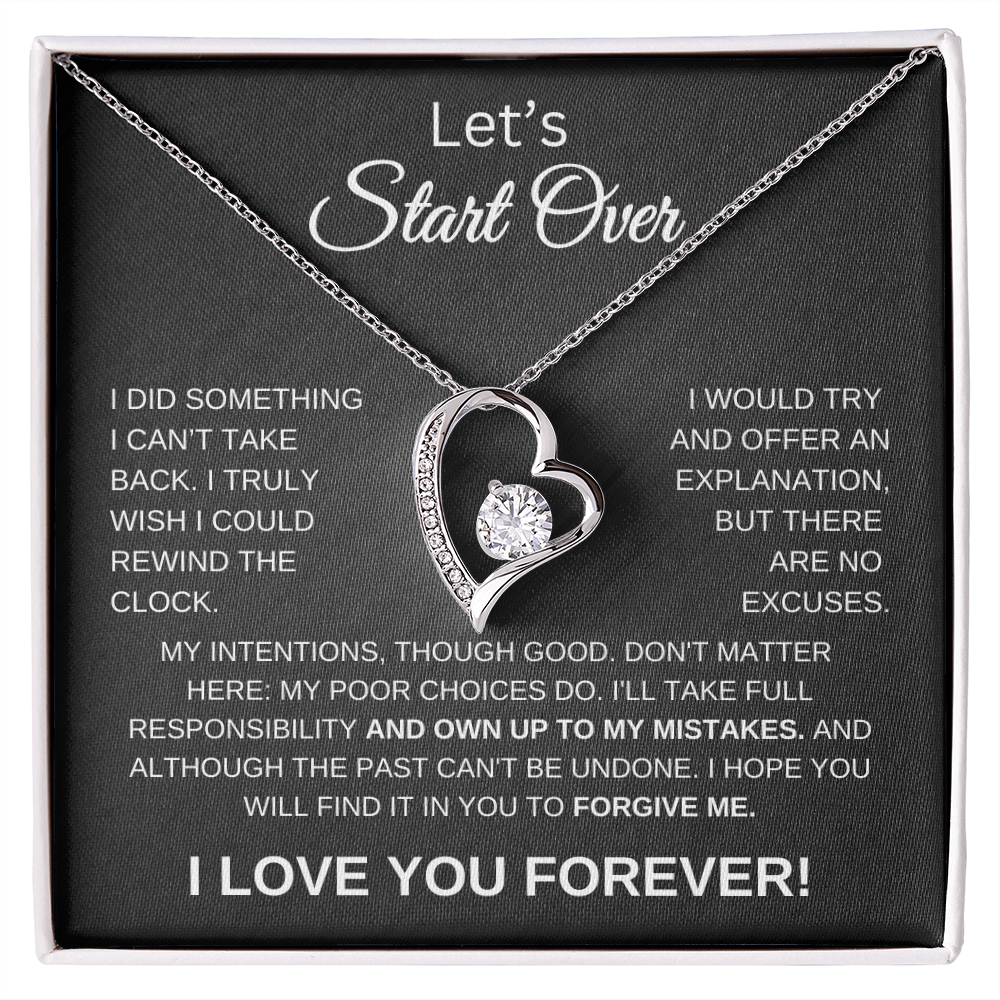 Let's Start Over | Forgive Me | Forever Love Necklace-BC