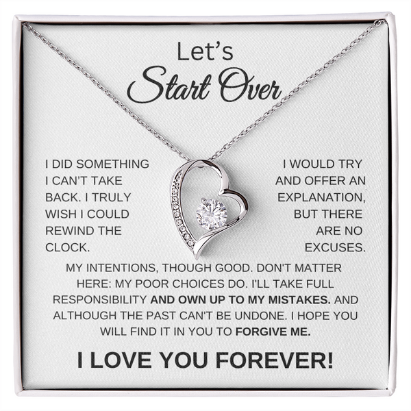 Let's Start Over | Forgive Me | Forever Love Necklace-WC