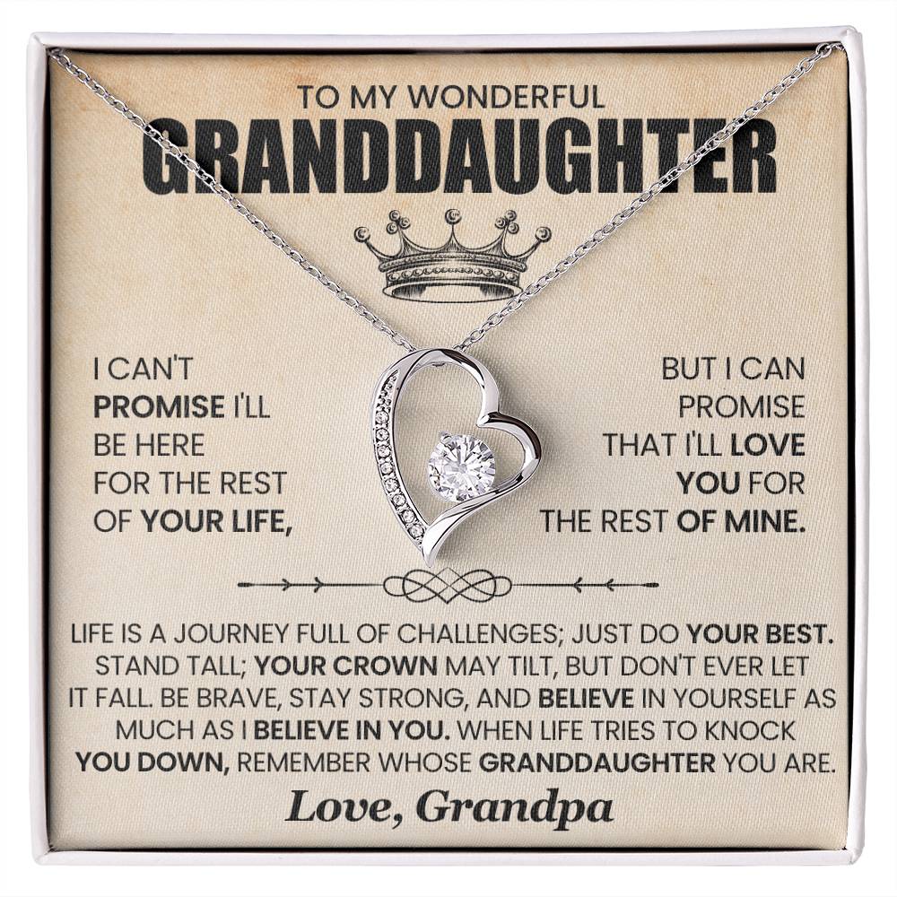 To My Wonderful Grandaughter |