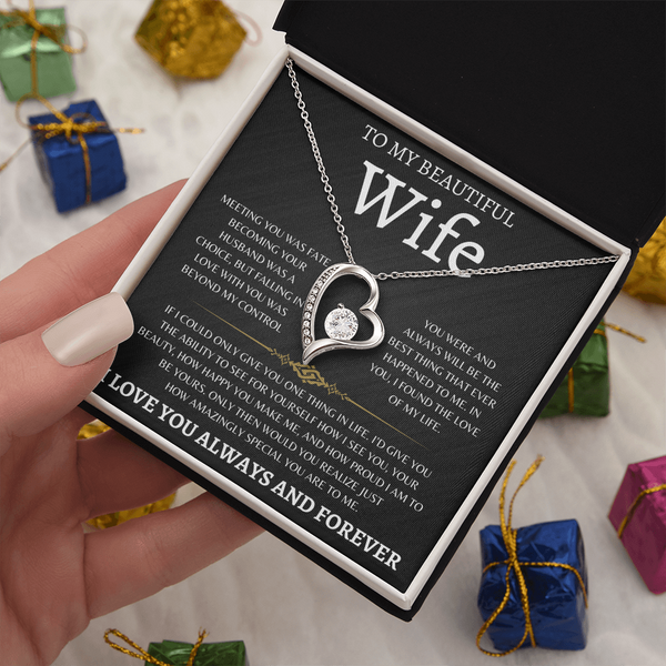 To My Beautiful Wife  | Forever Love Necklace