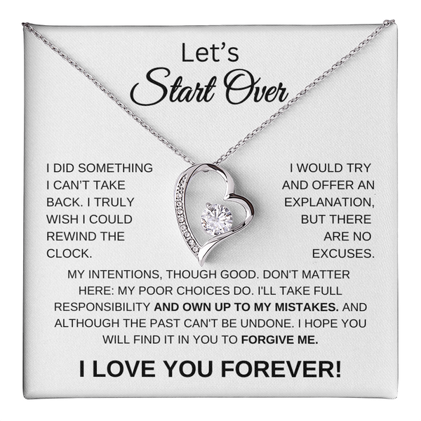 Let's Start Over | Forgive Me | Forever Love Necklace-WC