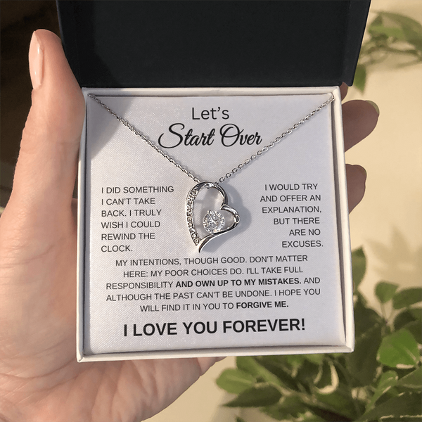 Let's Start Over | Forgive Me | Forever Love Necklace-WC