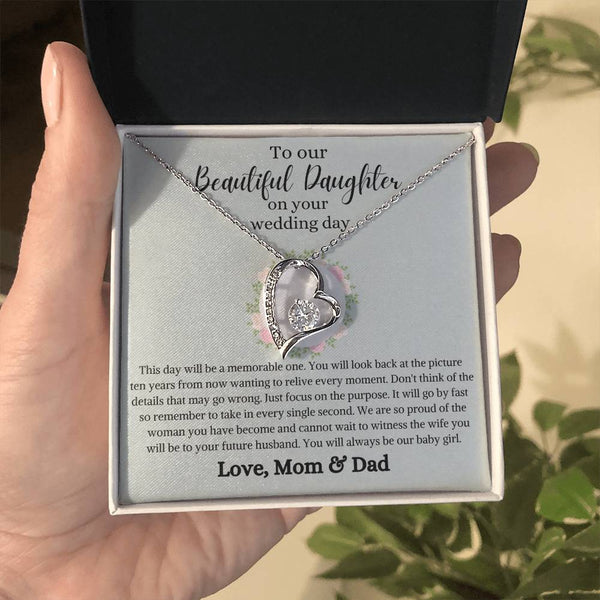 To My Daughter On Your Wedding Day | Forever Love Necklace