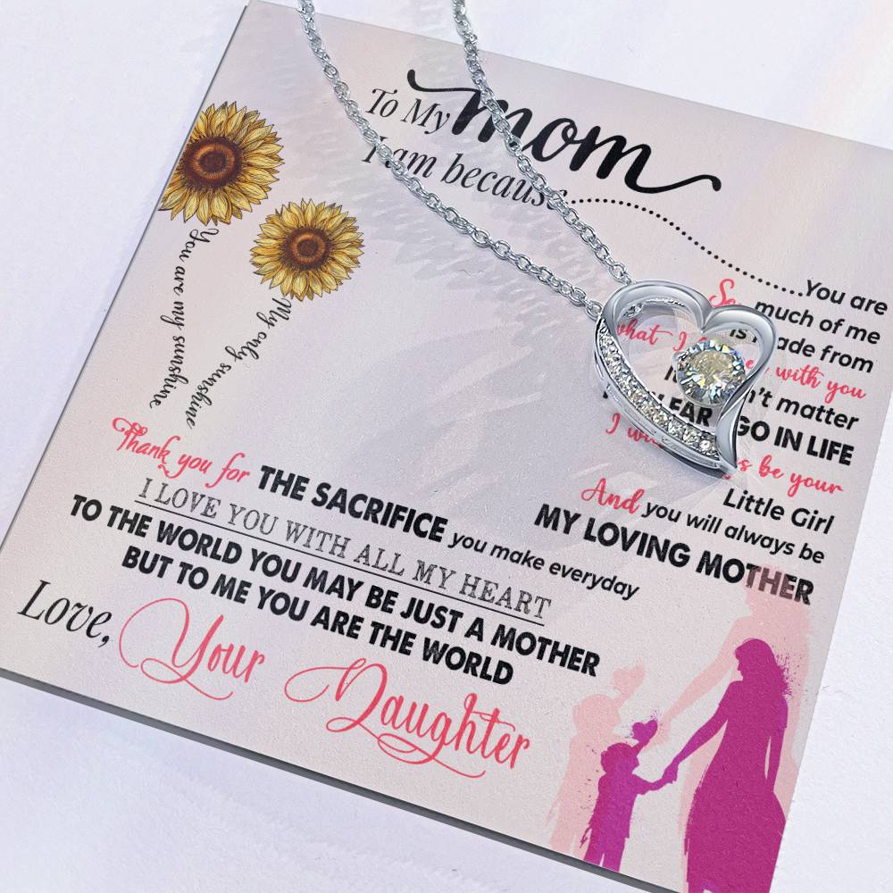 To My Mom | Love Your Daughter | Forever Love Necklace