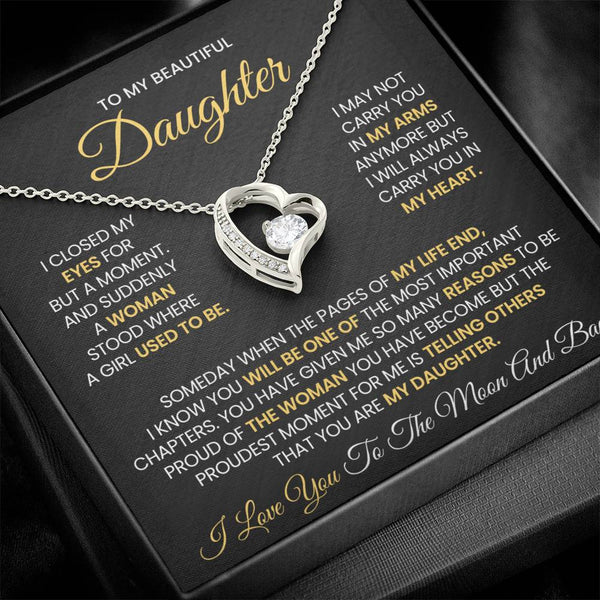 The "Moon & Back" Heart Necklace | Daughter Edition