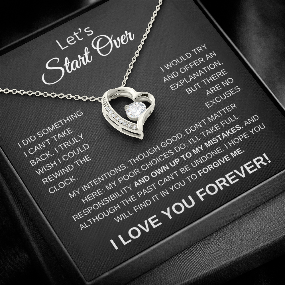 Let's Start Over | Forgive Me | Forever Love Necklace-BC