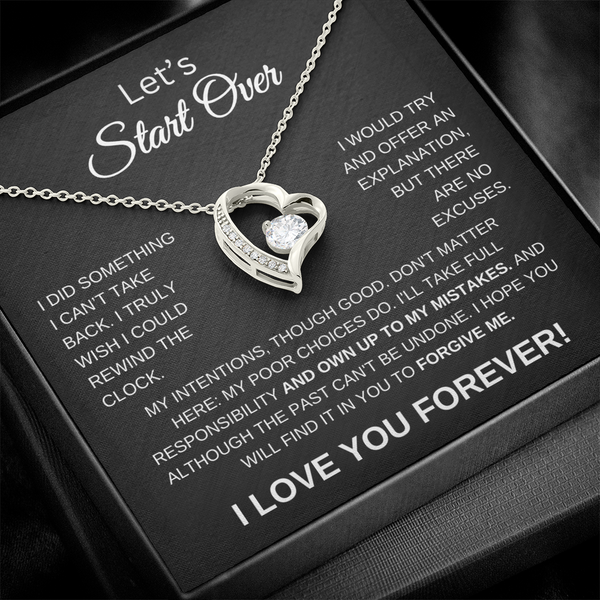Let's Start Over | Forgive Me | Forever Love Necklace-BC