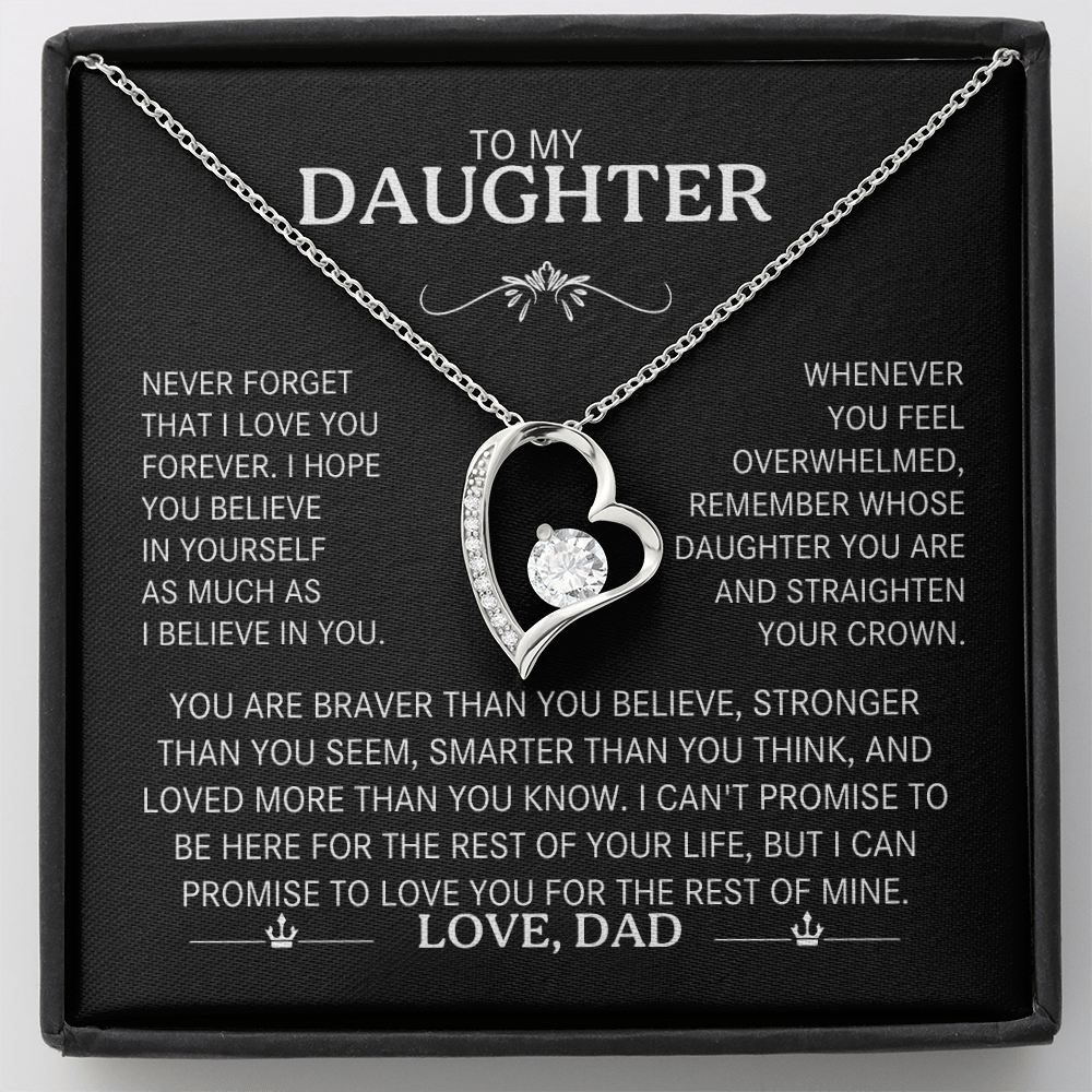 To My Daughter |  The "Straighten Your Crown | Forever Love Necklace