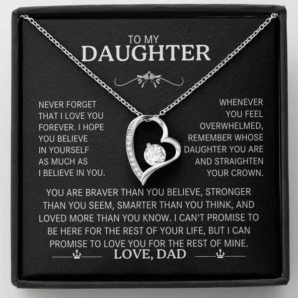 To My Daughter |  The "Straighten Your Crown | Forever Love Necklace